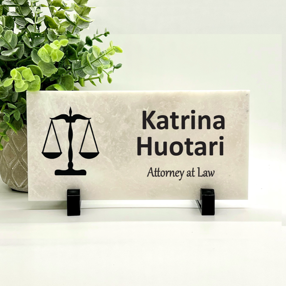 Attorney Desk Sign - Lawyer / Attorney  Name Plate