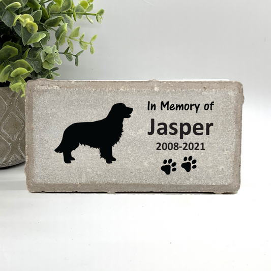 Golden Retriever Memorial Stone - Personalized Dog Loss Gift