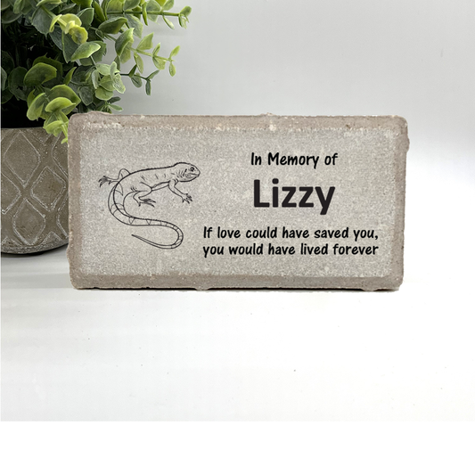 Lizard - Iguana Memorial Stone- Personalized Pet Keepsake