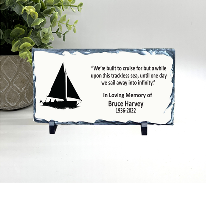 Sailor Memorial Stone - Sailboat Memorial Gift