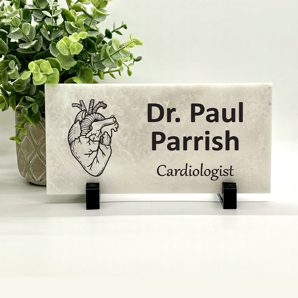 Cardiologist Desk Sign - Cardiologist Name Plate