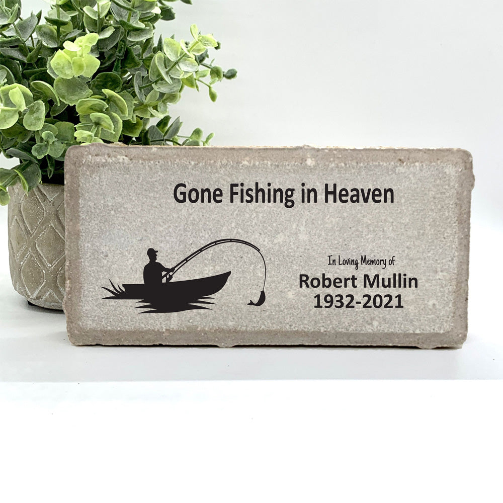 Fisherman Memorial Stone - Personalized Sympathy Gift for Family
