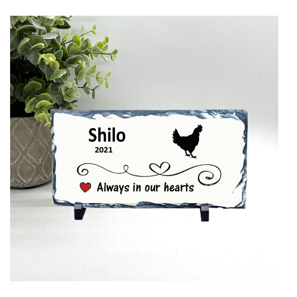 Chicken Memorial Stone - Always in our hearts