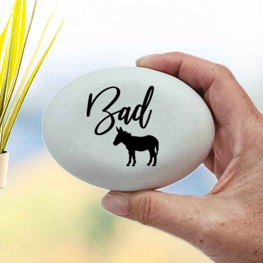 Bad Ass stone - Funny stone for indoors or outdoors, Funny Rock, Funny gift, bad ass gift