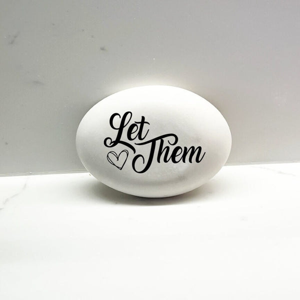 Let Them Mental Health Stone, Inspirational Quote, Motivational Stone, Self-Love, Religious Stone, Gift stone