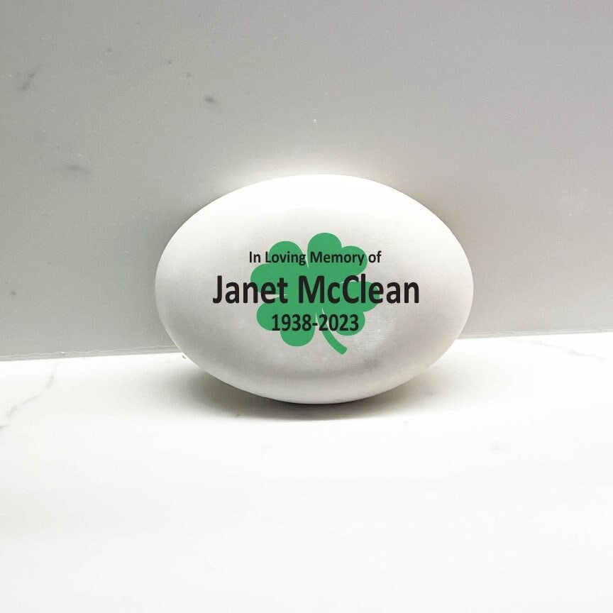 Shamrock Memorial Stone - Personalized Memorial Gift - Sympathy Gift - Condolence Gift - Custom Memorial Gift- Irish Memorial - MemorialGiftsandmore - Memorial Stones - People