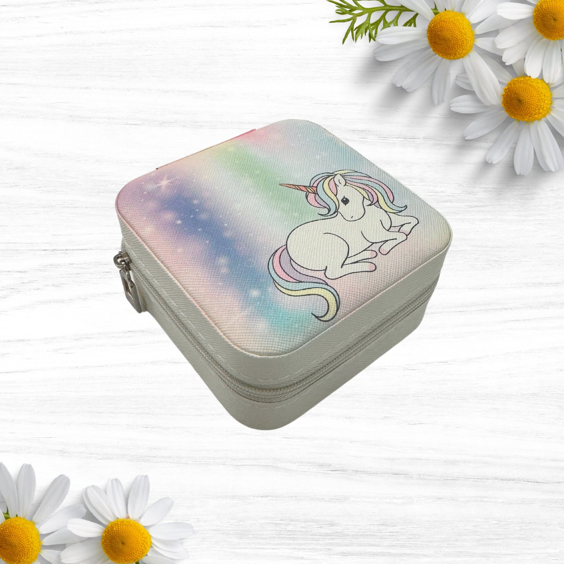 Personalized Unicorn Jewelry Case, with or without name, Custom Printed Jewelry Box with Name & Unicorn, Great Young Girl Gift Idea