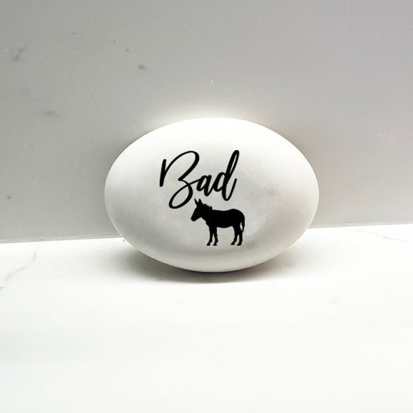 Bad Ass stone - Funny stone for indoors or outdoors, Funny Rock, Funny gift, bad ass gift