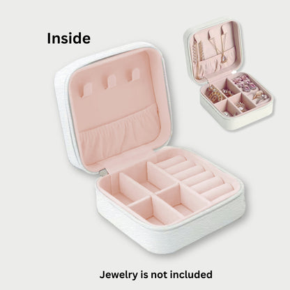 Monogram Travel Jewelry Case, Personalized Custom Printed Jewelry Box Organizer, Bridesmaids Proposal Gift, Traveler gift, Jewelry Box