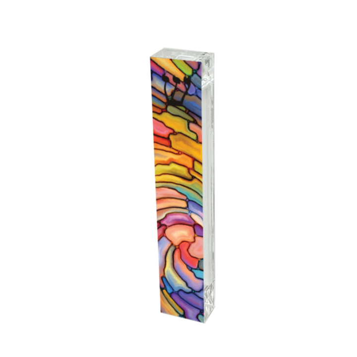 Colorful Stained Glass Golden deals Mezuzah1005g