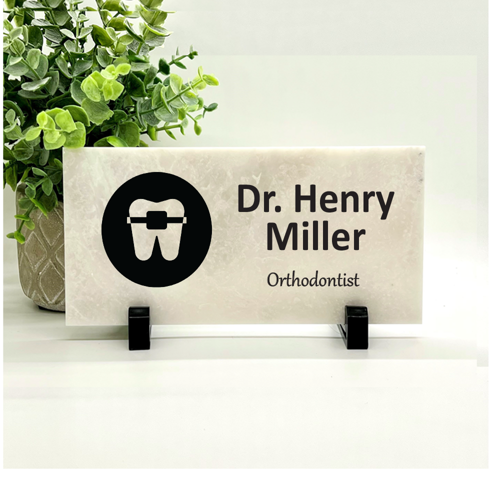 Orthodontist Desk Sign - Name Plate