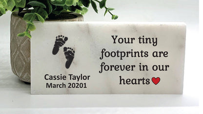 Baby Memorial Stone- Your tiny footprints are forever in our hearts