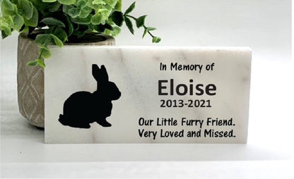 Rabbit / Bunny Memorial Stone - Our litte furry friend. Forever loved and missed