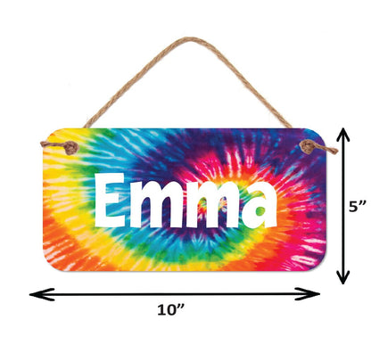 Personalized Tie Dye Name Sign -5" x 10"  sign