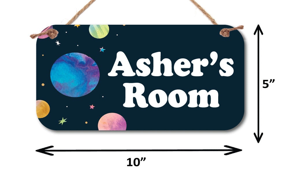 Space Theme Name sign- Personalized Name Sign- Bedroom Sign