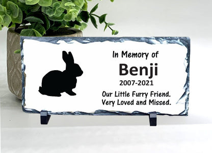 Rabbit / Bunny Memorial Stone - Our litte furry friend. Forever loved and missed