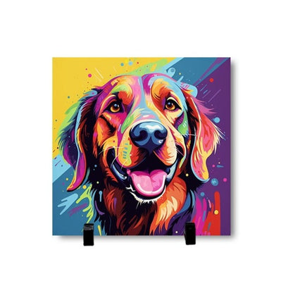 Labrador Art - Custom Tile, 8" x 8" Personalized Tile, Ceramic Tile with Colorful Labrador Image and your Personalization