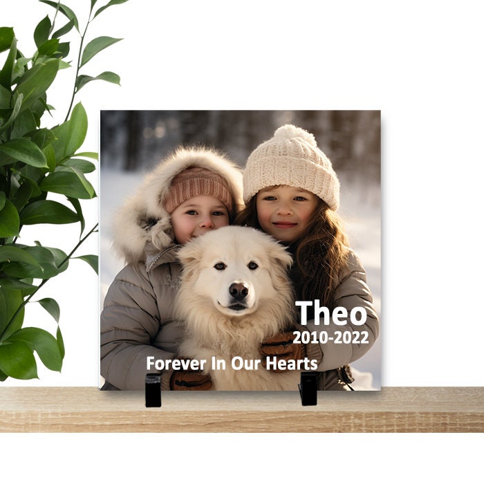 Pet Photo Memorial - Pet Memorial Keepsake - Pet Loss Gift - Dog Memorial - Bereavement Gift - Custom Photo Memorial - Photo and Your Text
