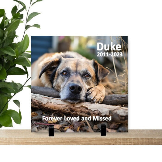 Pet Photo Memorial - Pet Memorial Keepsake - Pet Loss Gift - Dog Memorial - Bereavement Gift - Custom Photo Memorial - Photo and Your Text