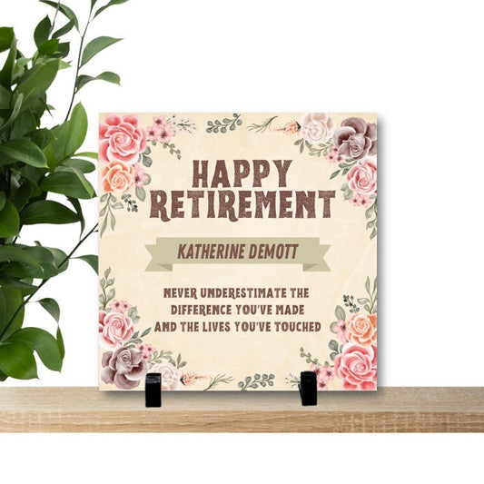 Retirement Gift - Personalized Retirement Gift - Coworker retirement - Retirment Party Gift - 8x8 retirement plaque