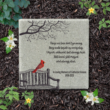 Personalized  Cardinal Memorial Gift with a variety of indoor and outdoor stone choices at www.florida-funshine.com. Our Personalized Family And Friends Memorial Stones serve as heartfelt sympathy gifts for those grieving the loss of a loved one, ensuring a lasting tribute cherished for years. Enjoy free personalization, quick shipping in 1-2 business days, and quality crafted memorials made in the USA.