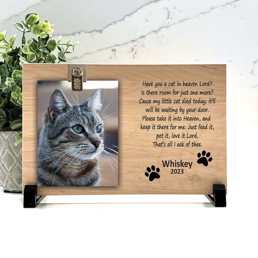 Cat Memorial Picture Frame, Have you a cat in heaven, Cat Memorial Gift, Cat Memorial Frame, Cat Photo Memorial, Cat Remembrance Gift