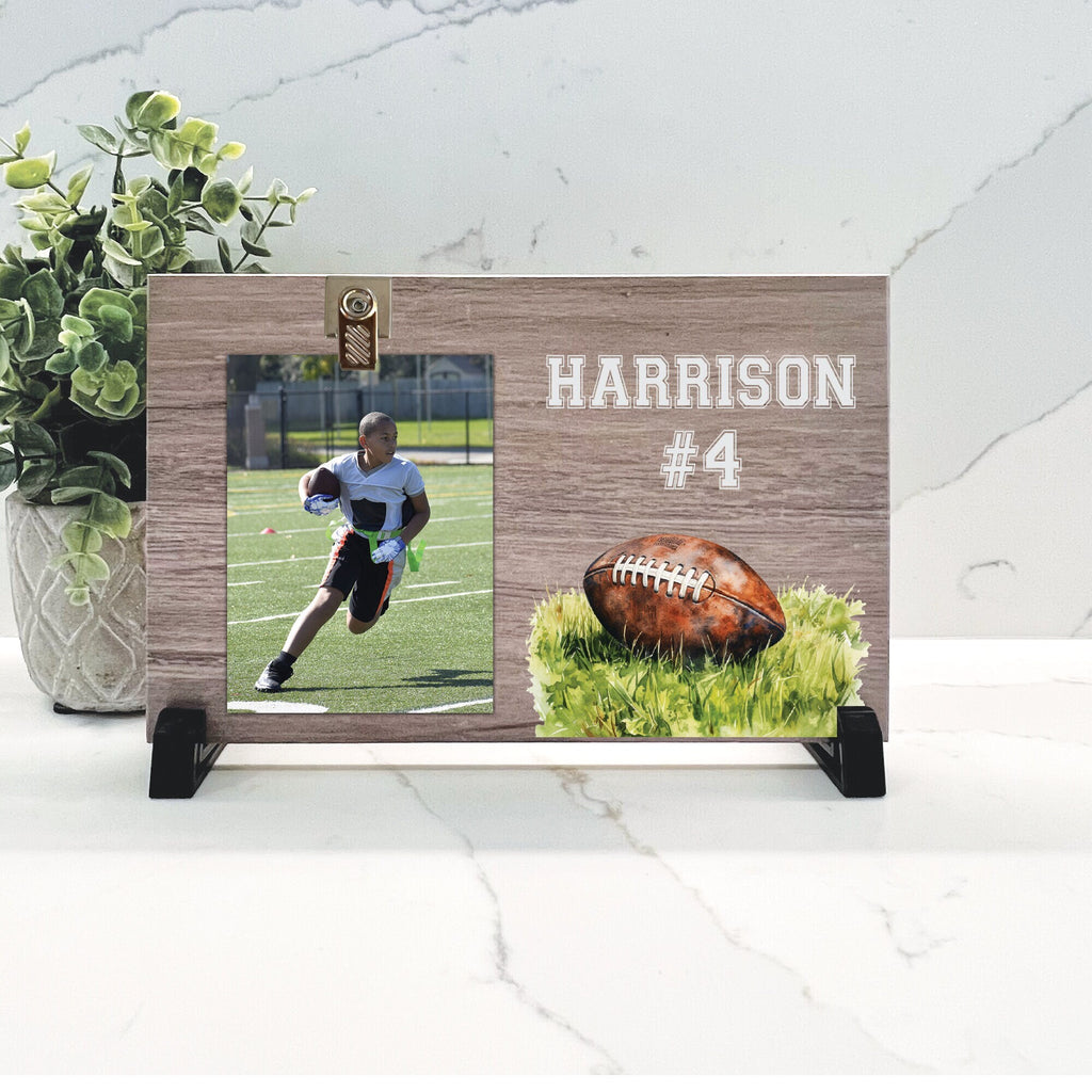 Customize your cherished moments with our Football Personalized Picture Frame available at www.florida-funshine.com. Create a heartfelt gift for family and friends with free personalization, quick shipping in 1-2 business days, and quality crafted picture frames, portraits, and plaques made in the USA.