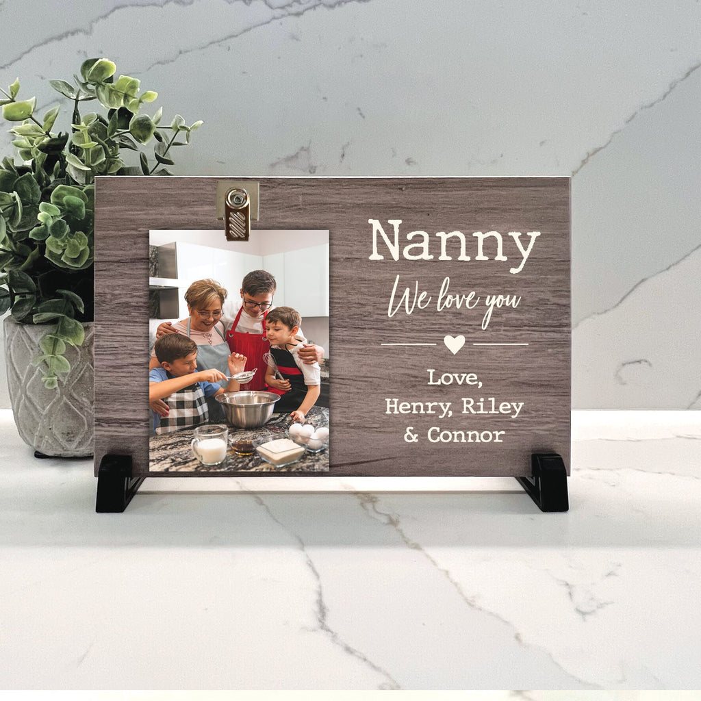 Customize your cherished moments with our Nanny Personalized Picture Frame available at www.florida-funshine.com. Create a heartfelt gift for family and friends with free personalization, quick shipping in 1-2 business days, and quality crafted picture frames, portraits, and plaques made in the USA.
