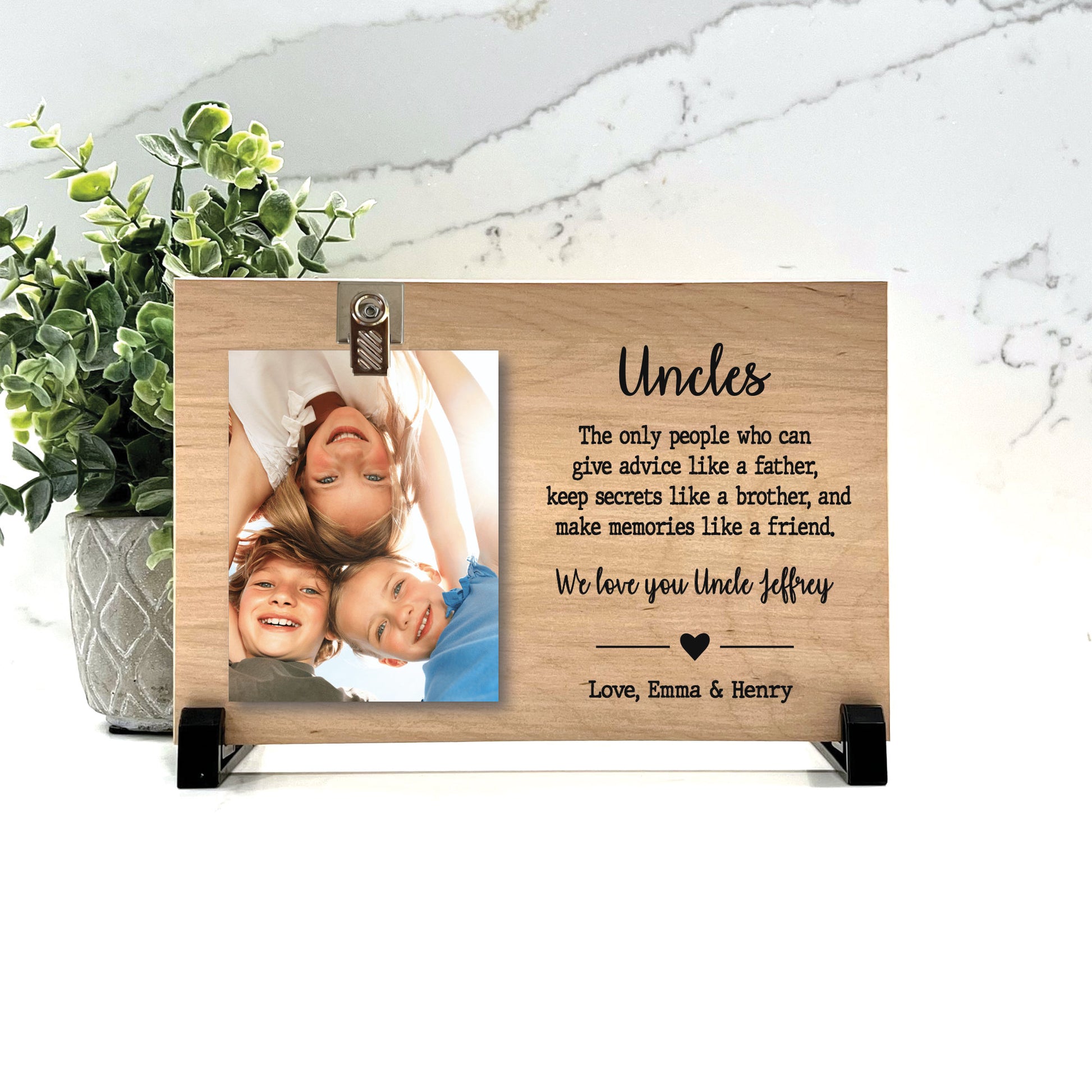 Customize your cherished moments with our Uncle Personalized Picture Frame available at www.florida-funshine.com. Create a heartfelt gift for family and friends with free personalization, quick shipping in 1-2 business days, and quality crafted picture frames, portraits, and plaques made in the USA."