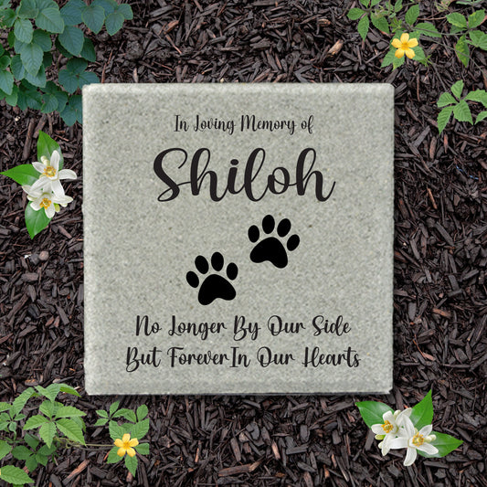 Dog Memorial Stone- Personalized Pet Memorial Gift - Pet Keepsake - 12"x12" Stone- Pet Sympathy - Cat Remembrance - Custom Pet Loss Gift