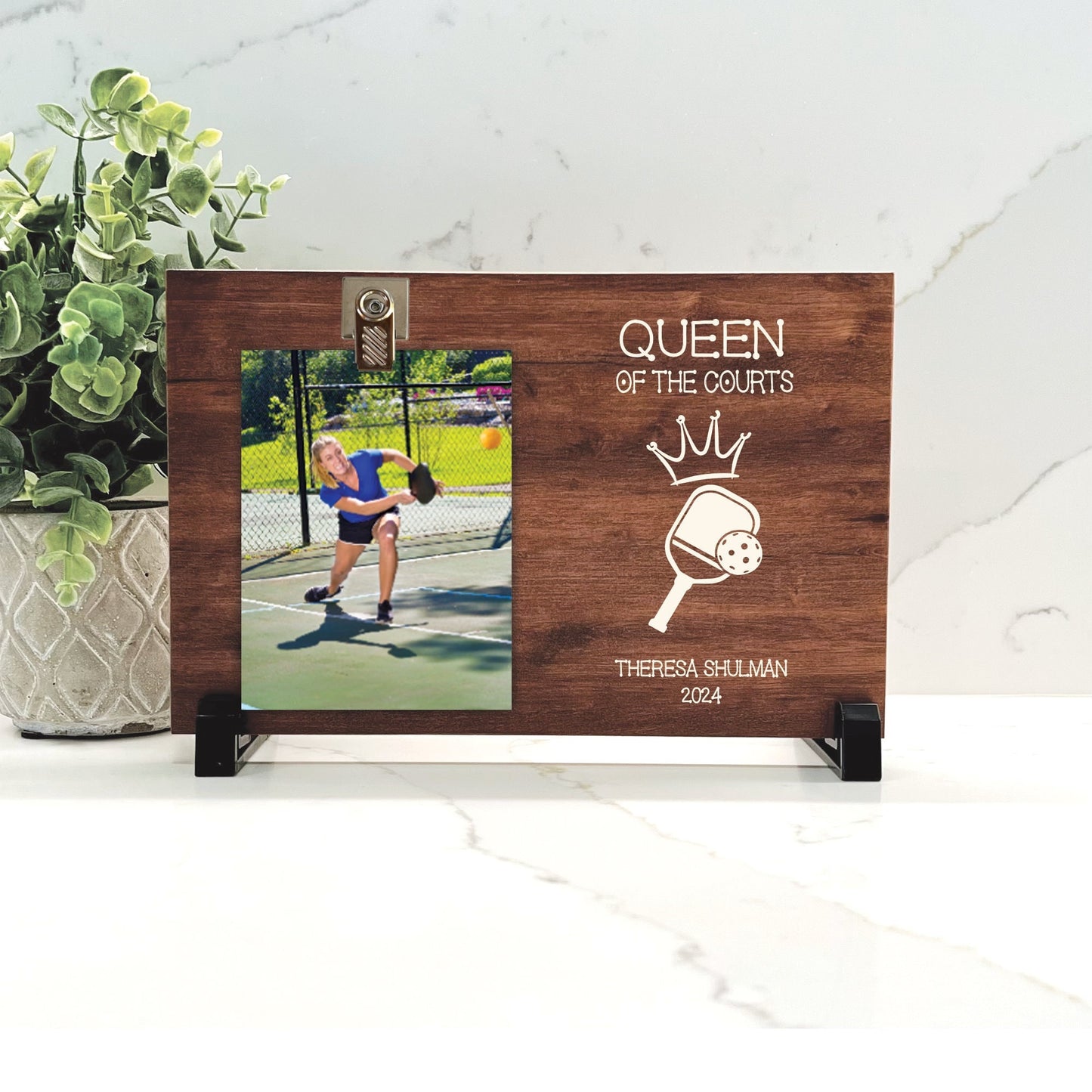 Customize your cherished moments with our Pickleball Personalized Picture Frame available at www.florida-funshine.com. Create a heartfelt gift for family and friends with free personalization, quick shipping in 1-2 business days, and quality crafted picture frames, portraits, and plaques made in the USA."