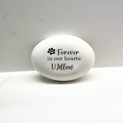 Dog Memorial Stone - Forever in our hearts - Pet Loss Gift - Personalized Dog Memorial Gift - Custom Dog Sympathy Gift