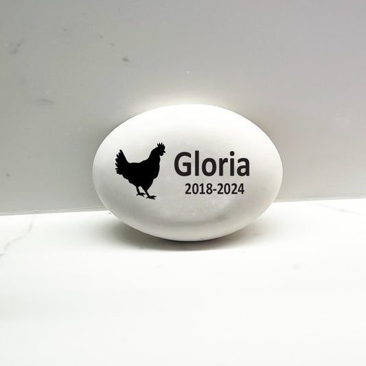Chicken Memorial Stone - Pet Loss Gift - Custom Chicken Sympathy Gift - Chicken Memorial Gift - Handmade faux stone personalized for chicken