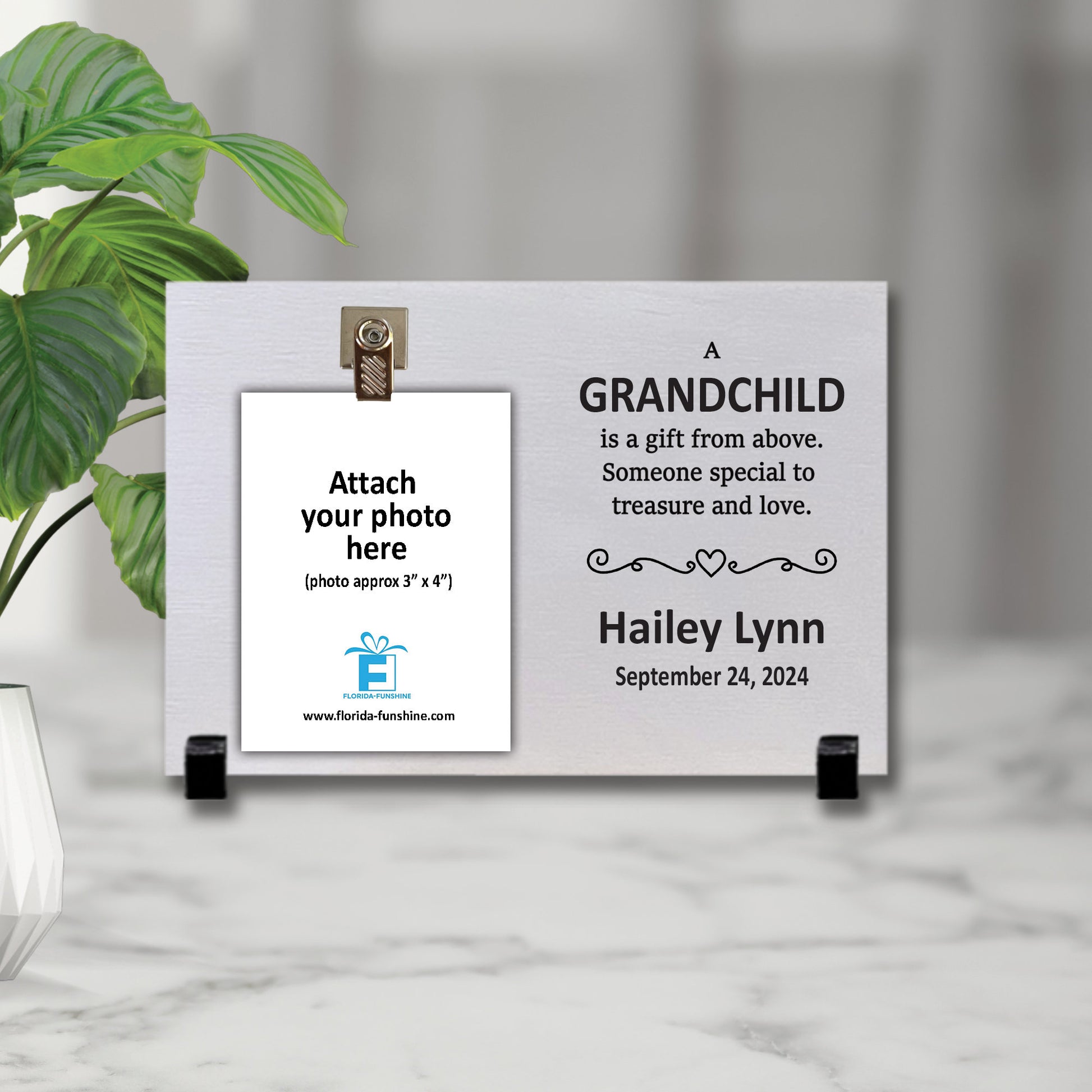 Grandchild Gift From Above Picture Frame | Personalized Grandchild Picture Frame | Custom Grandchildren Picture Frame | New Grandma Gift