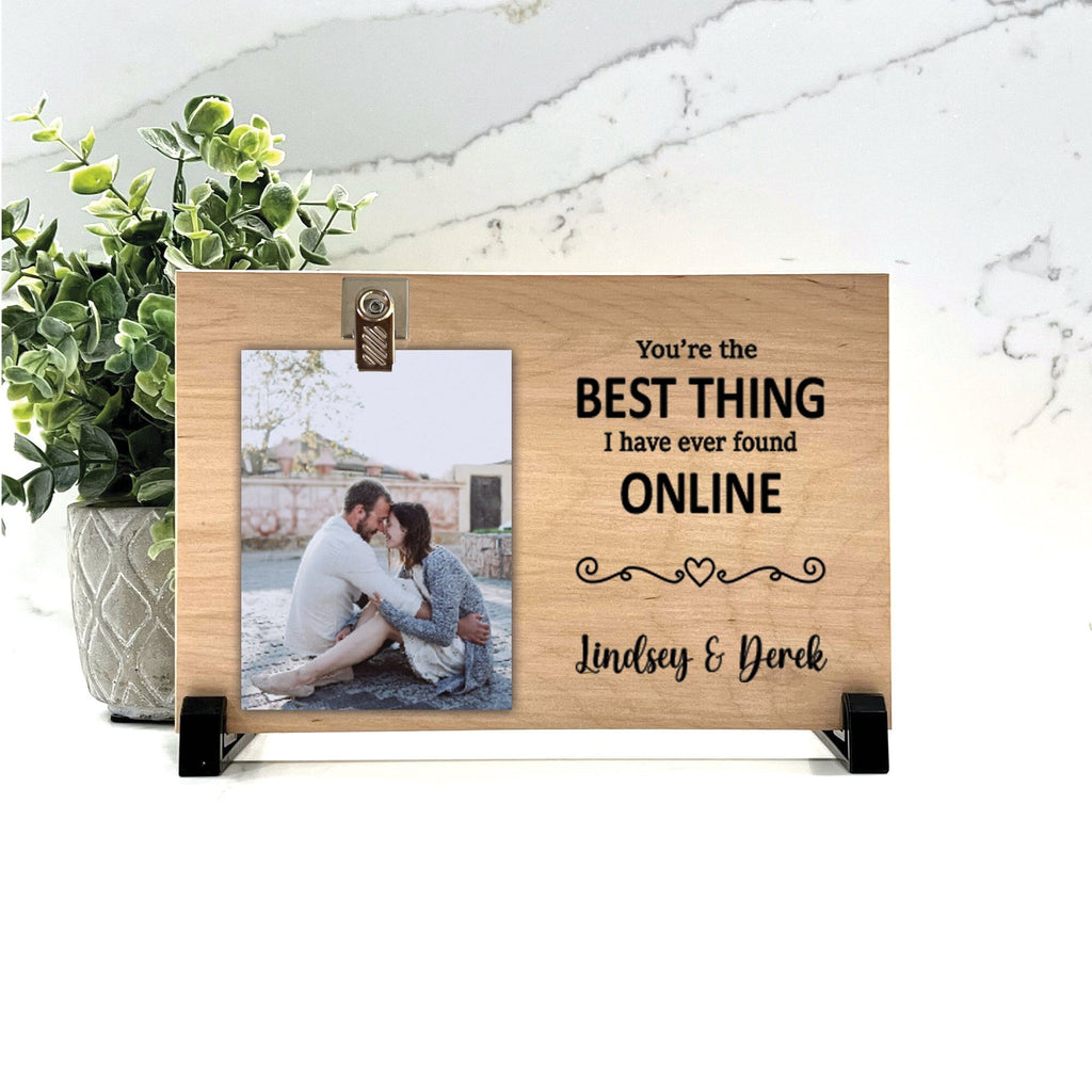 Best Thing I Have Ever Found Online Picture Frame | Boyfriend Gift | Funny Gift for Girlfriend | Met Online | Personalized frame