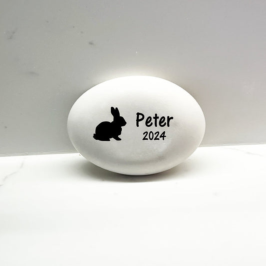 Rabbit Memorial Stone- Personalized Pet Keepsake- Pet Loss Gift - Custom Rabbit Sympathy Gift - Pet Condolence Gift- Rabbit Keepsake