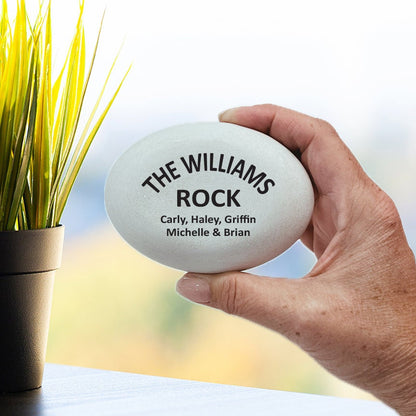 Family Rock - Personalized Rock with Family Names - Custom Rock - Personalized Stone- Fun Gift for any Family - Custom Printed Rock