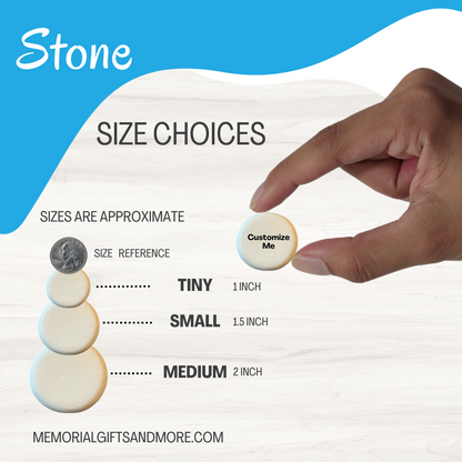 Custom Stone with Dandelion - Pocket Stone - Trinket - Keepsake -Token - Friend Gift  - Wishes- Gift Stone - Personalized Stone - Small Gift