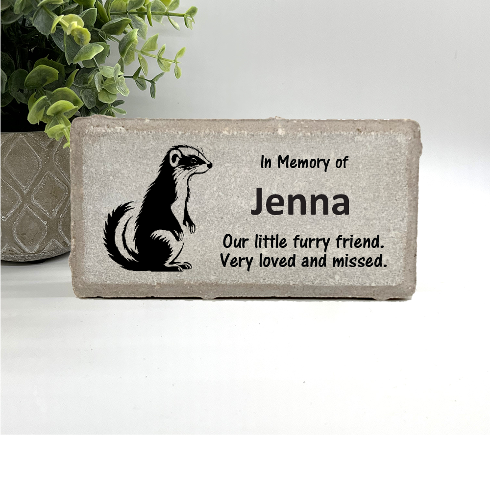 Ferret Memorial Stone - Our little furry friend. Very loved and missed