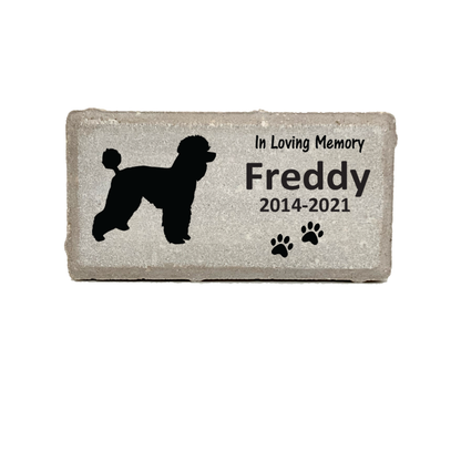 Poodle Memorial Stone - Personalized Dog Memorial Gift