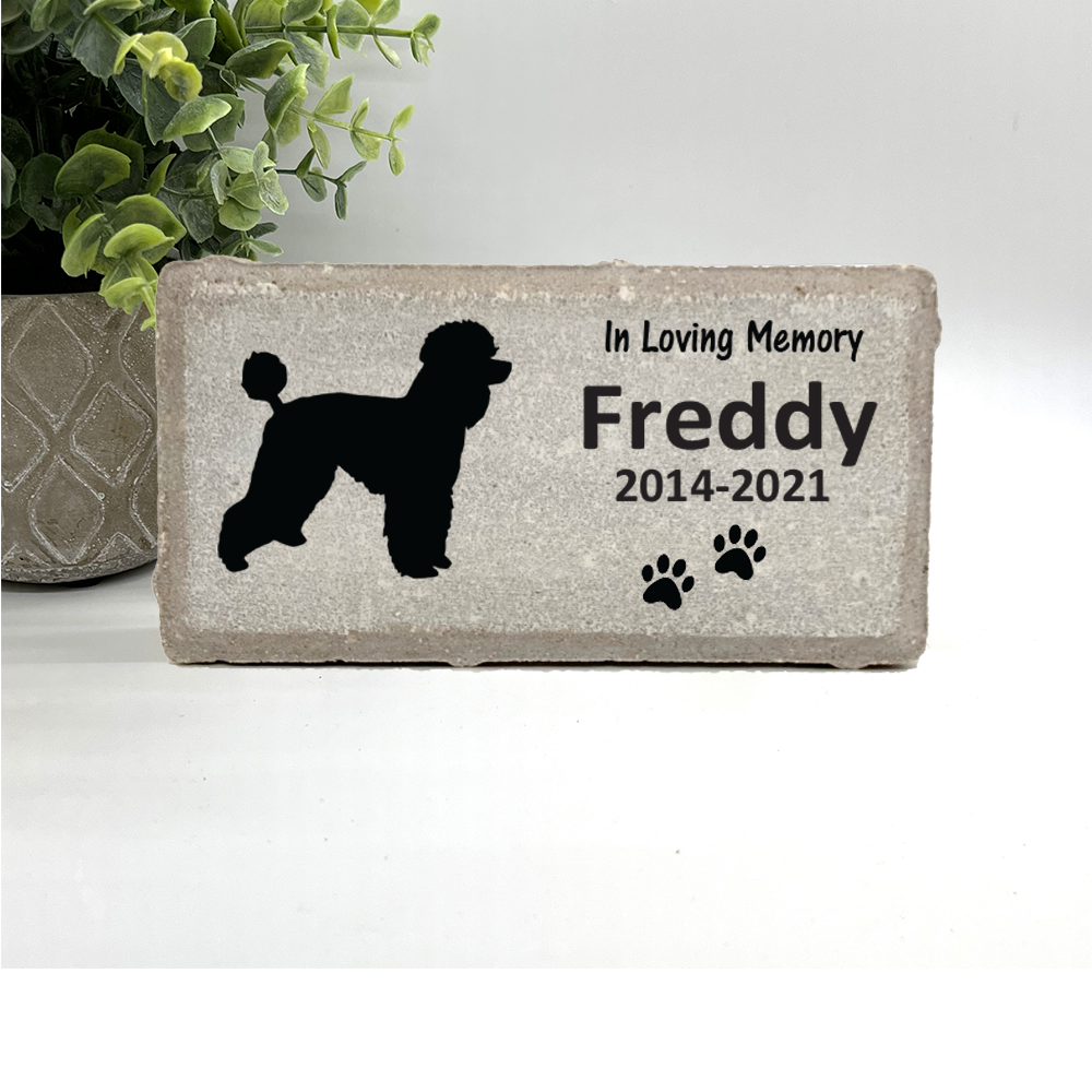 Poodle Memorial Stone - Personalized Dog Memorial Gift