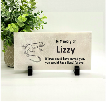 Lizard - Iguana Memorial Stone- Personalized Pet Keepsake