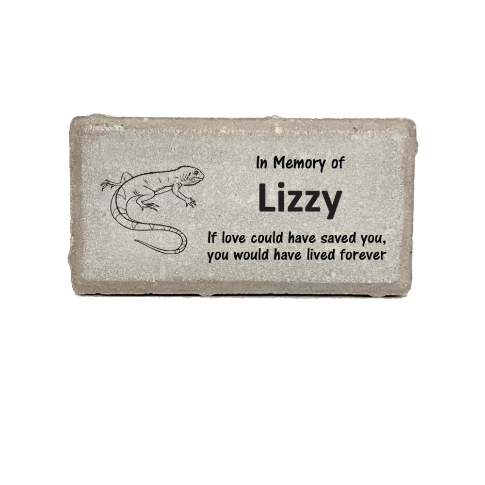 Lizard - Iguana Memorial Stone- Personalized Pet Keepsake