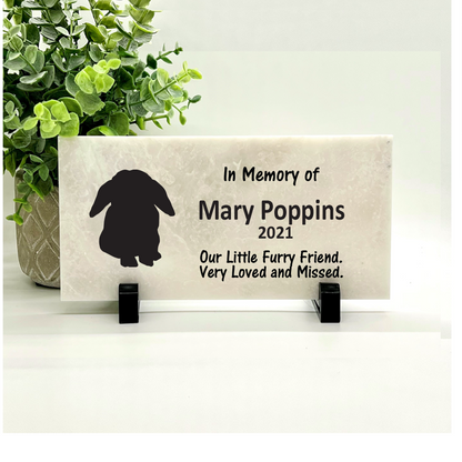 Floppy Ear Rabbit / Bunny Memorial Stone