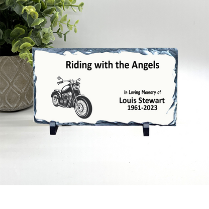 Motorcycle Biker Memorial - Riding with the Angel