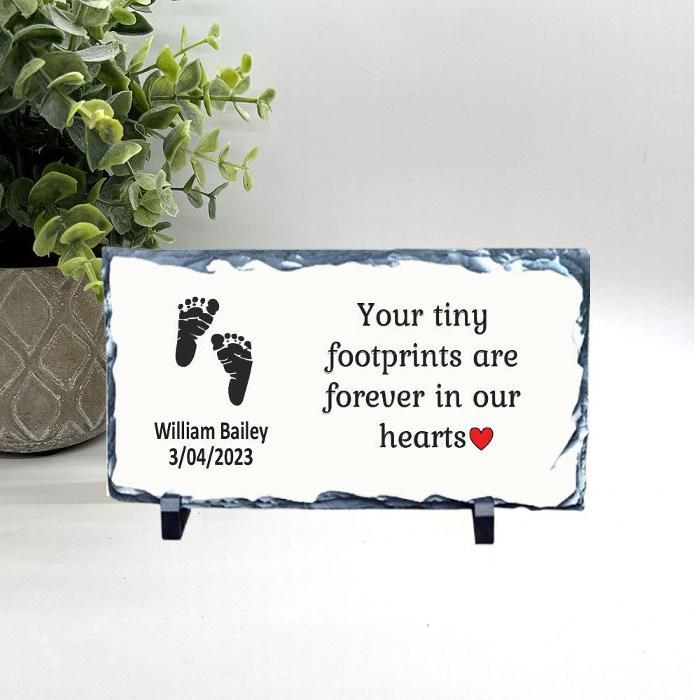 Baby Memorial Stone- Your tiny footprints are forever in our hearts