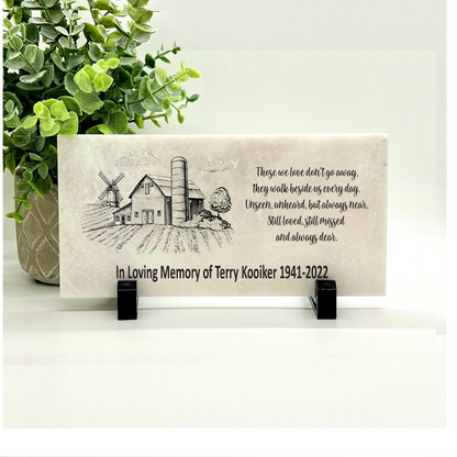 Farmer Memorial Stone - Personalized Farm Memorial Gift