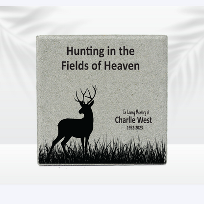 Hunter Memorial Stone - Hunting in the Fields of Heaven