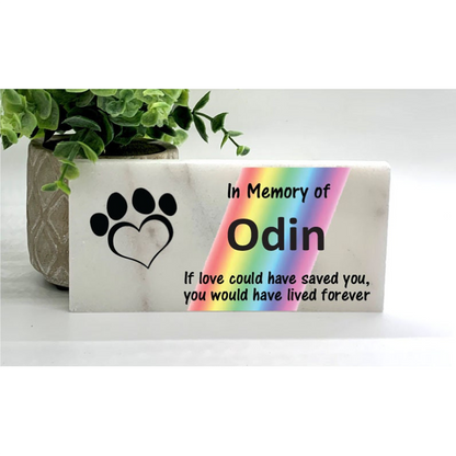 Personalized Rainbow Bridge Photo Memorial Gifts with a variety of indoor and outdoor stone choices at www.florida-funshine.com. Our Custom Pet Memorial Stones serve as heartfelt sympathy gifts for those grieving a pet loss, ensuring a lasting tribute cherished for years. Enjoy free personalization, quick shipping in 1-2 business days, and quality crafted memorials made in the USA.
