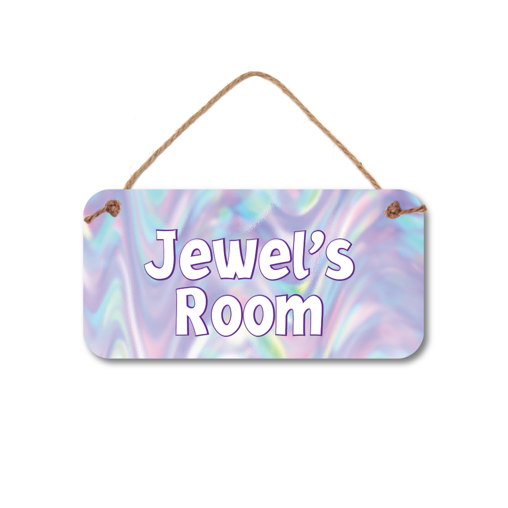 Personalized Holograph Look Name Sign - 5" x 10" Sign
